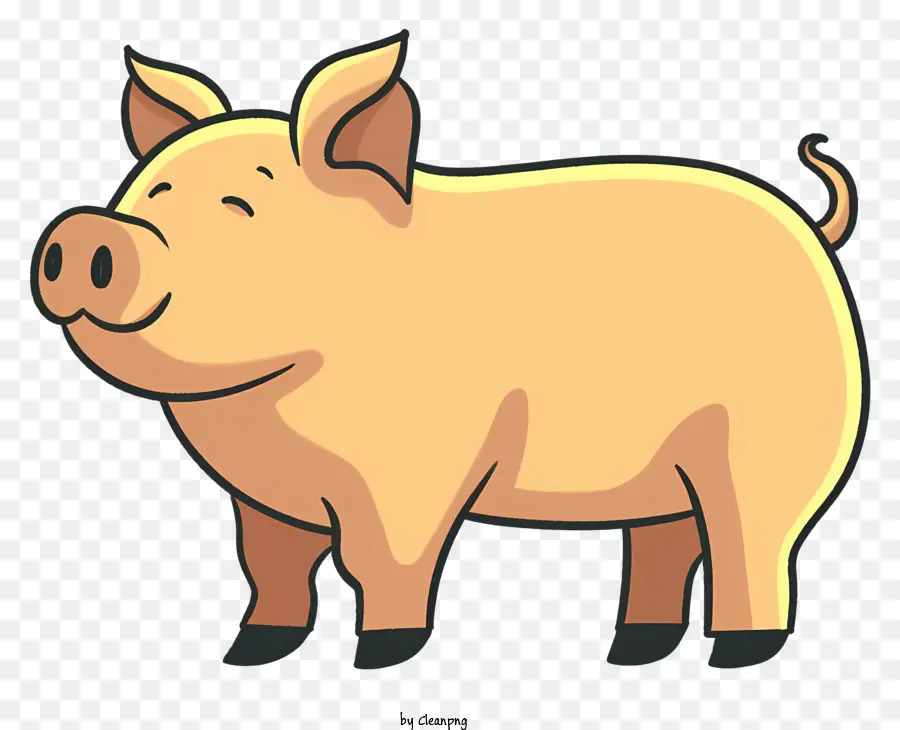 Dos Desenhos Animados Do Porco，Sorrindo Porco PNG