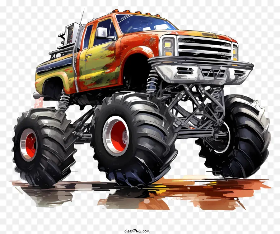 Monster Truck，Rodas Grandes PNG