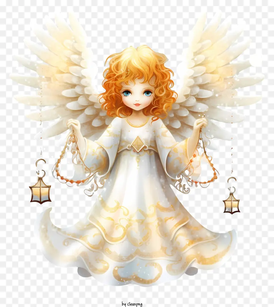 Ilustração De Angel，Vestido Branco PNG