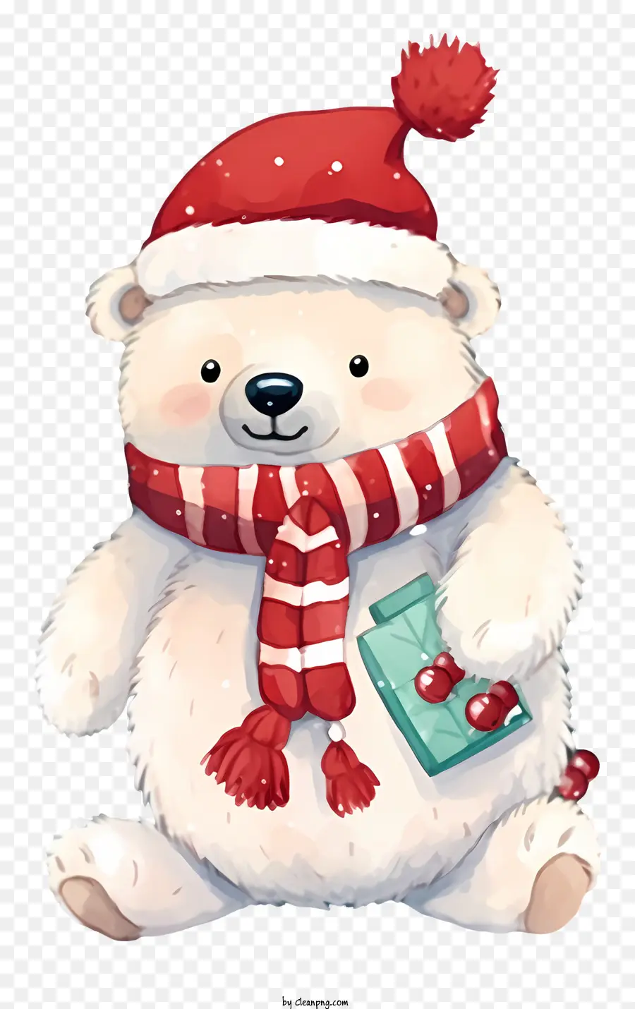 Urso Polar，Listrado Vermelho E Branco PNG