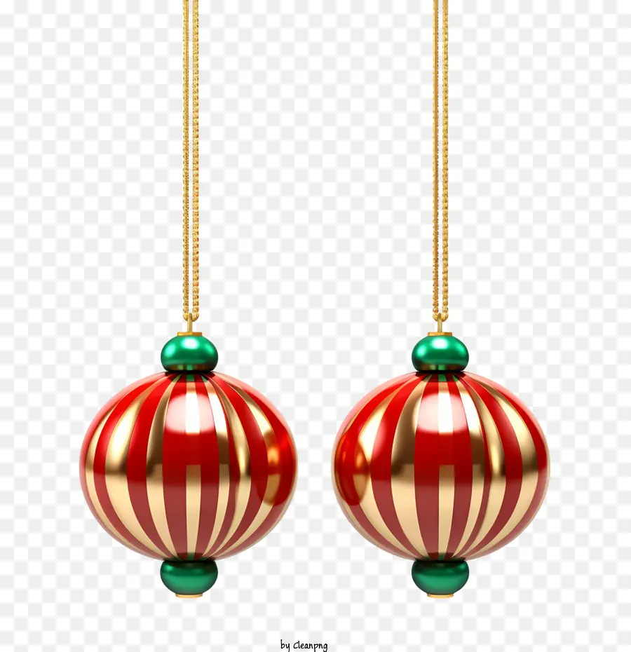 Bola De Natal，Ornamentos Vermelhos E Verdes PNG