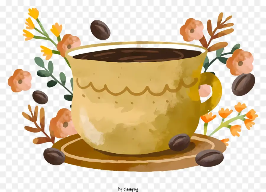 Xícara De Café，Beans PNG