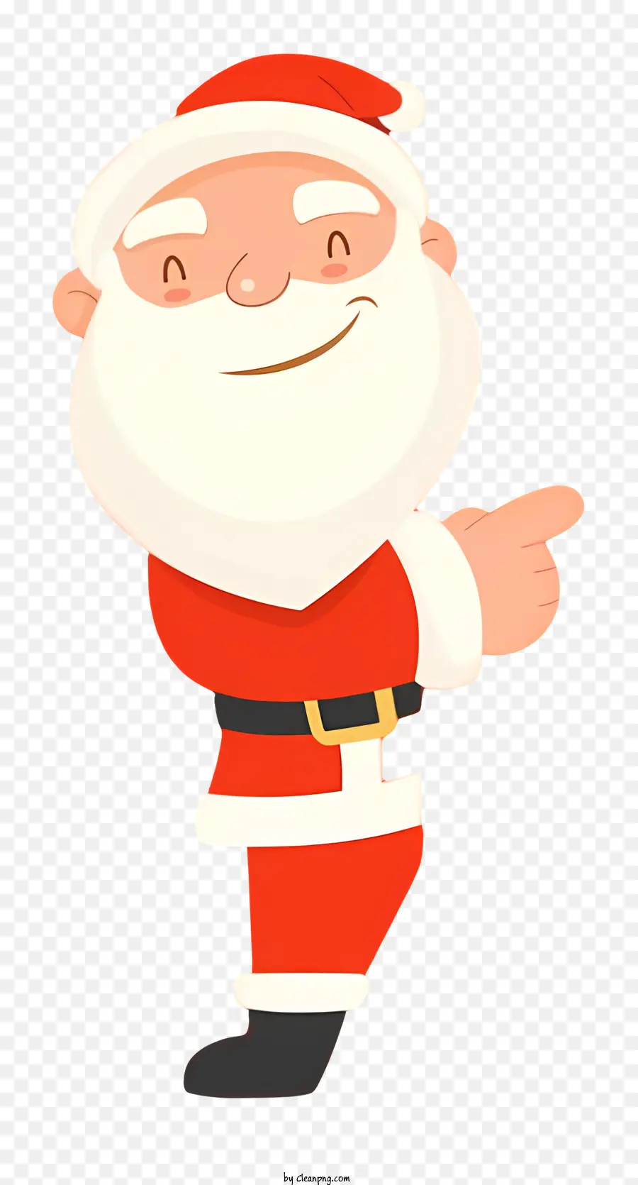 Papai Noel Dos Desenhos Animados，Terno Vermelho E Branco PNG