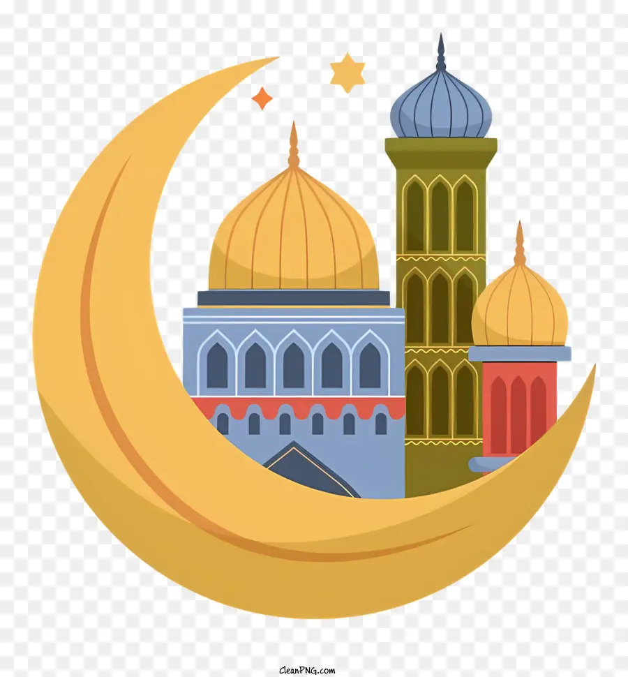A Arquitetura Islâmica，Lua Crescente PNG