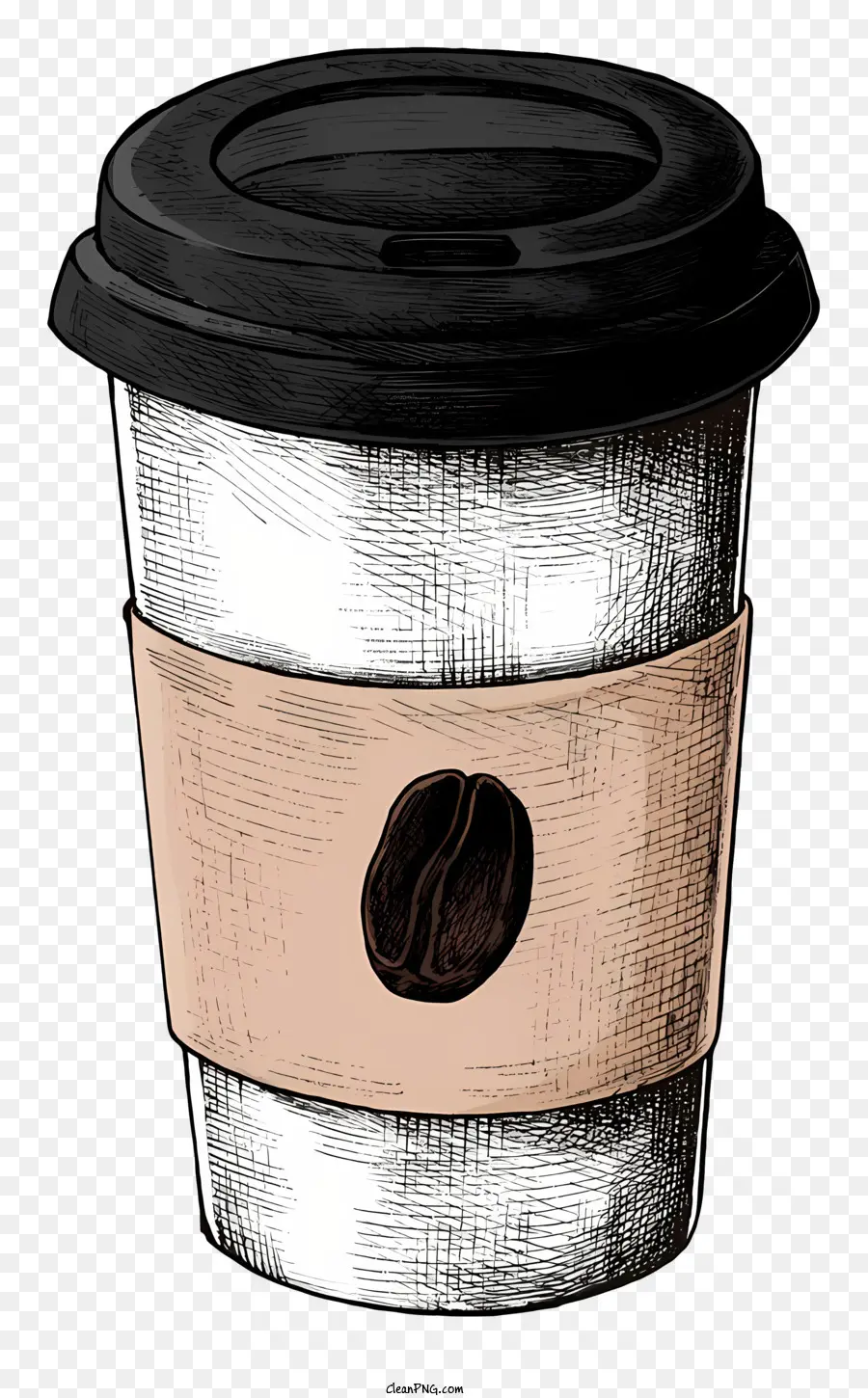 Desenho A Preto E Branco，Xícara De Café PNG
