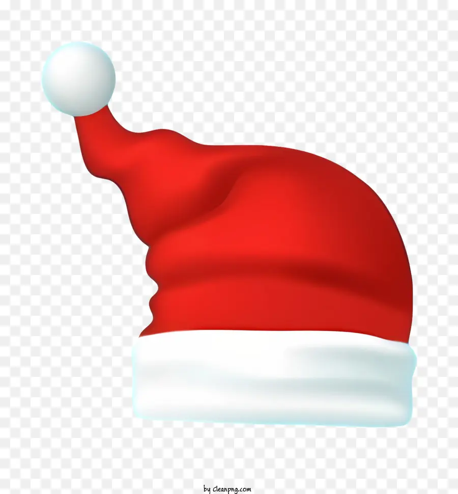 Papai Noel Hat，Vermelho E Chapéu Branco PNG