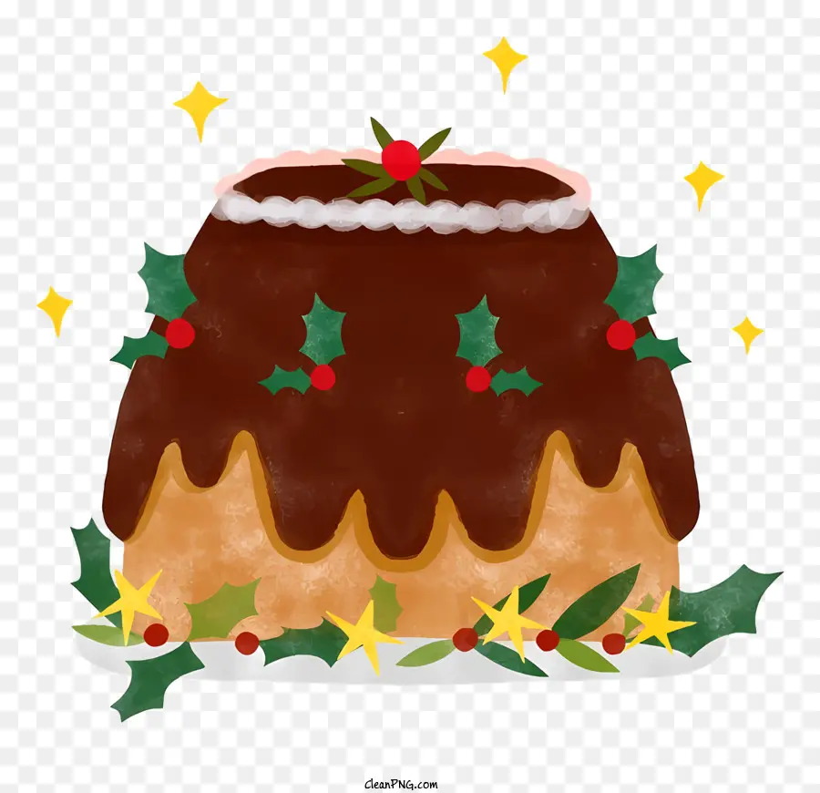 Bolo De Lava De Chocolate，Pudim De Natal PNG