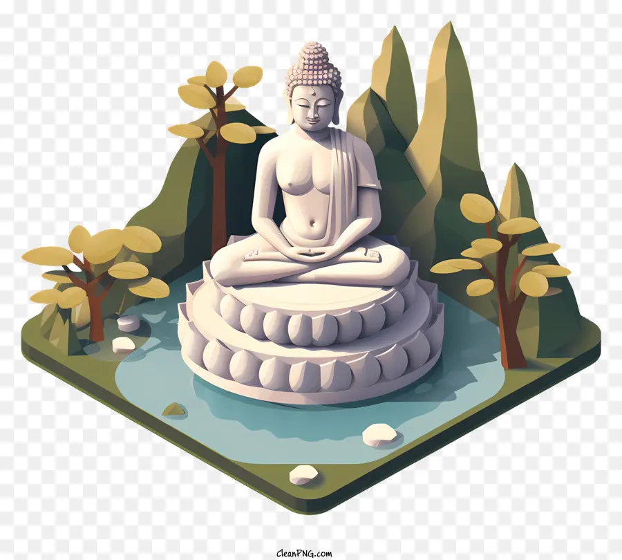 Estátua De Buda，Expressão Serena PNG