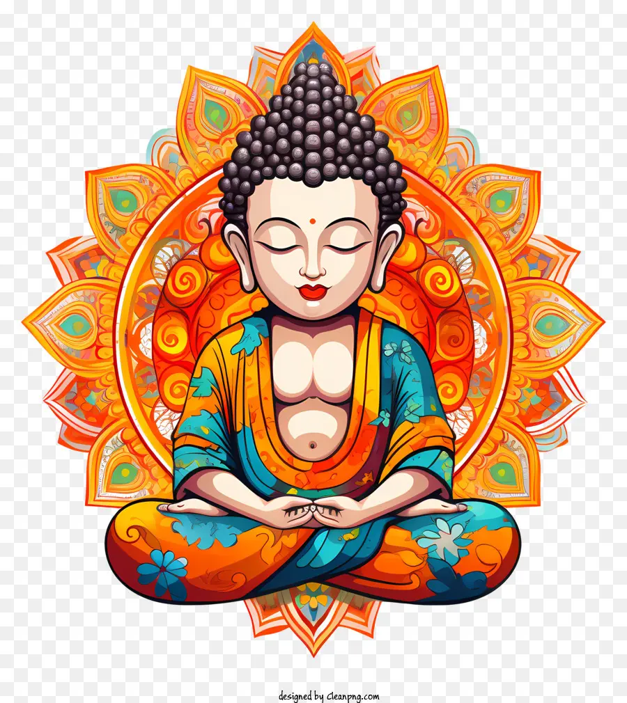 Buda Meditando，Posição De Lótus PNG