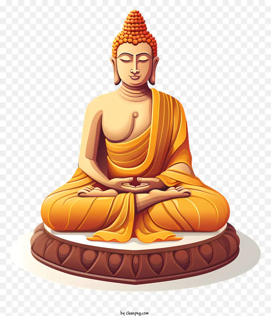 Estátua De Buda Dourado，Posição De Lótus PNG
