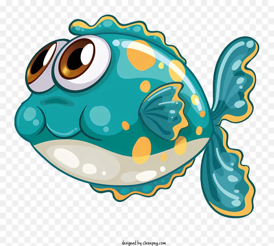 Verde Peixe，Peixe Com Olhos Grandes PNG