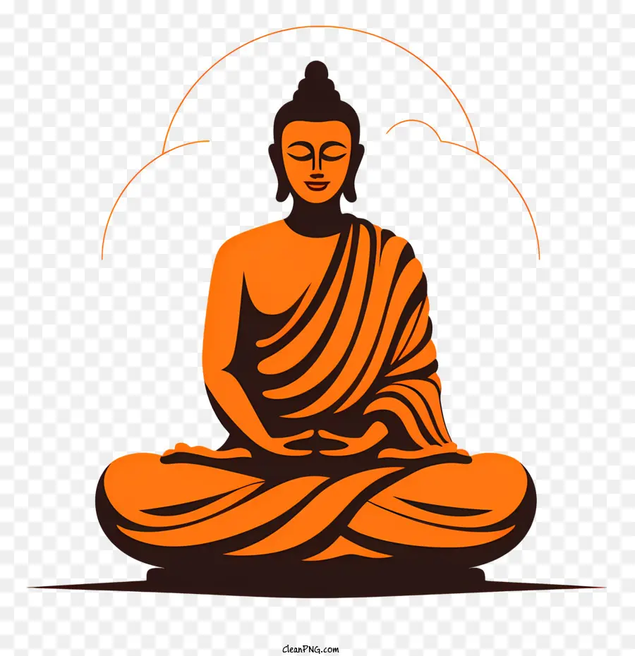 Estátua Budista，Posição De Meditação PNG
