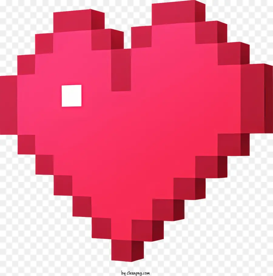 Coração，Pixel Art PNG