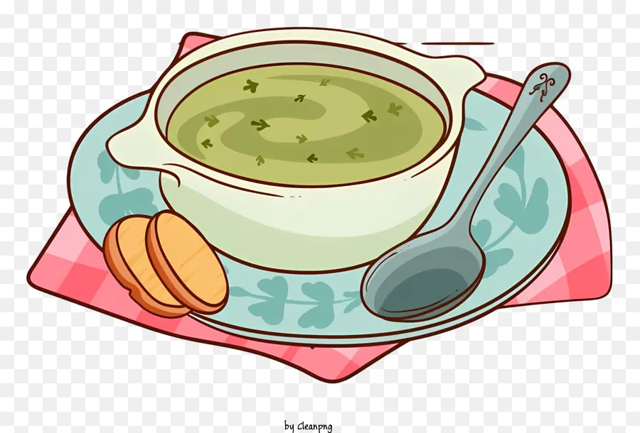 Sopa De Vegetais Verdes，Tigela De Sopa PNG