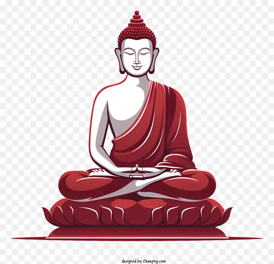 Estátua Budista，Posição De Lótus PNG