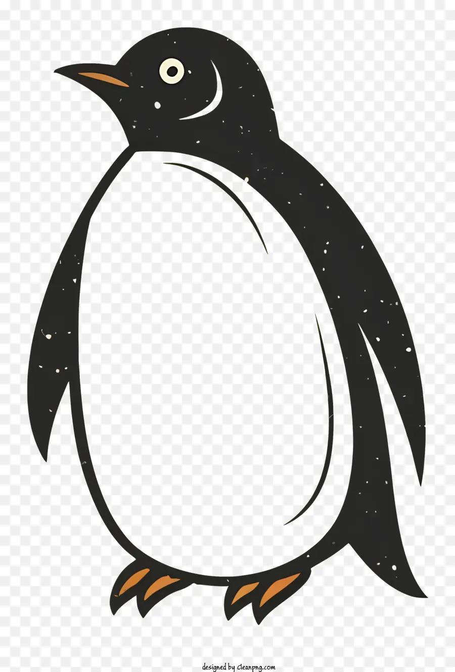 Penguin，Olhos Laranja PNG