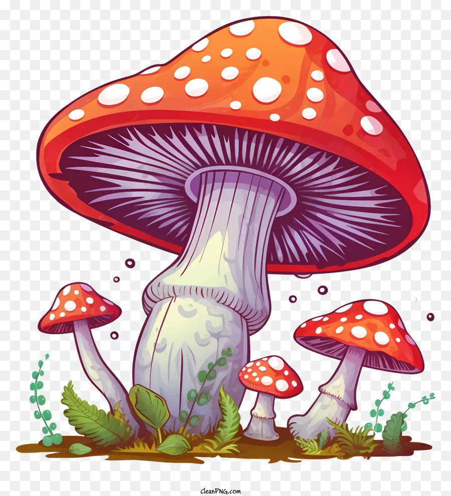 Grandes Cogumelos，Vermelho Cogumelos PNG
