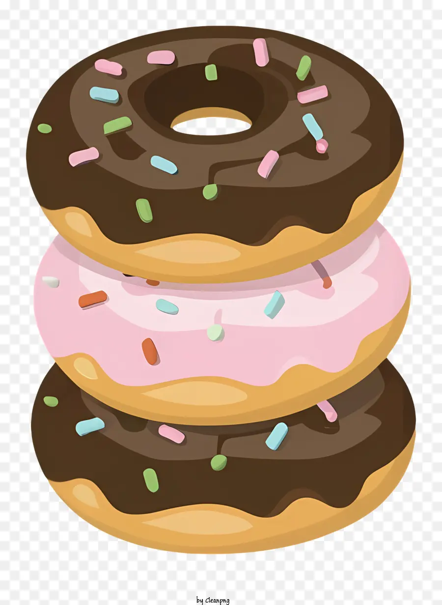 Doughnuts，Topping De Chocolate PNG