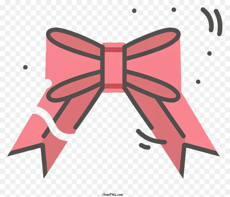 Pink Bow，Laço Preto PNG