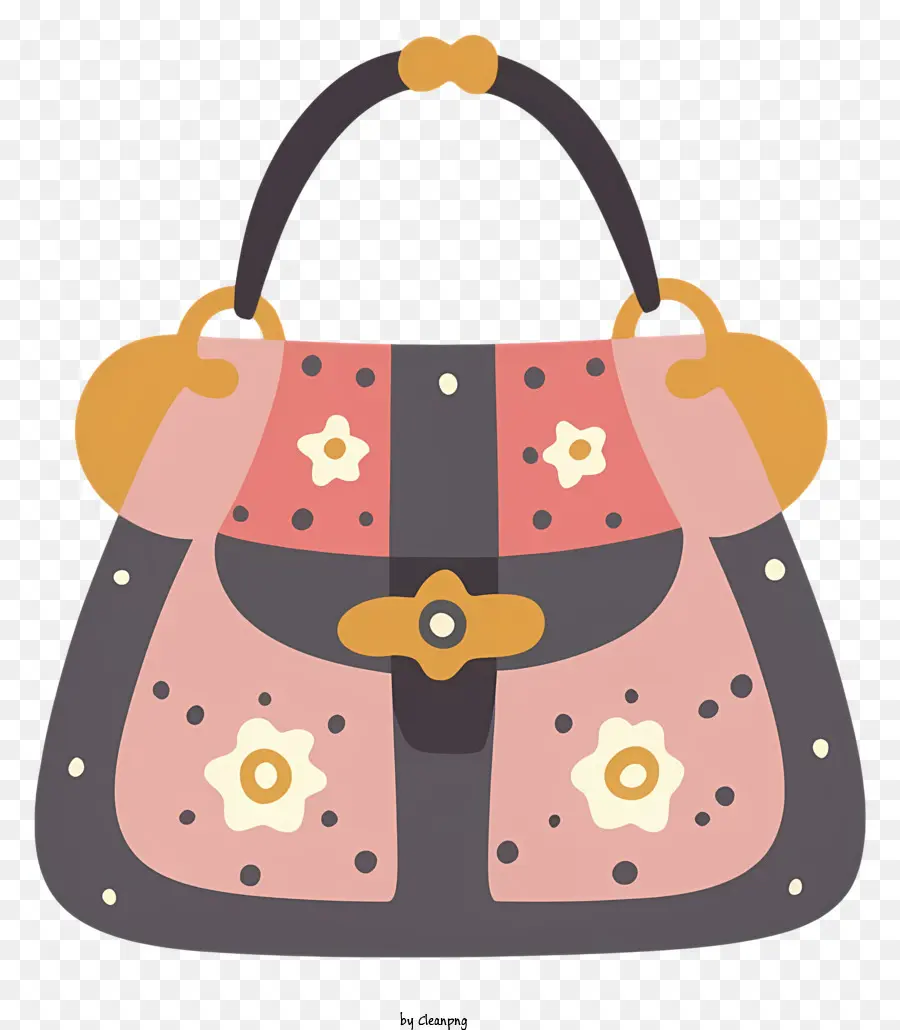 Bolsa Feminina，Design Floral PNG