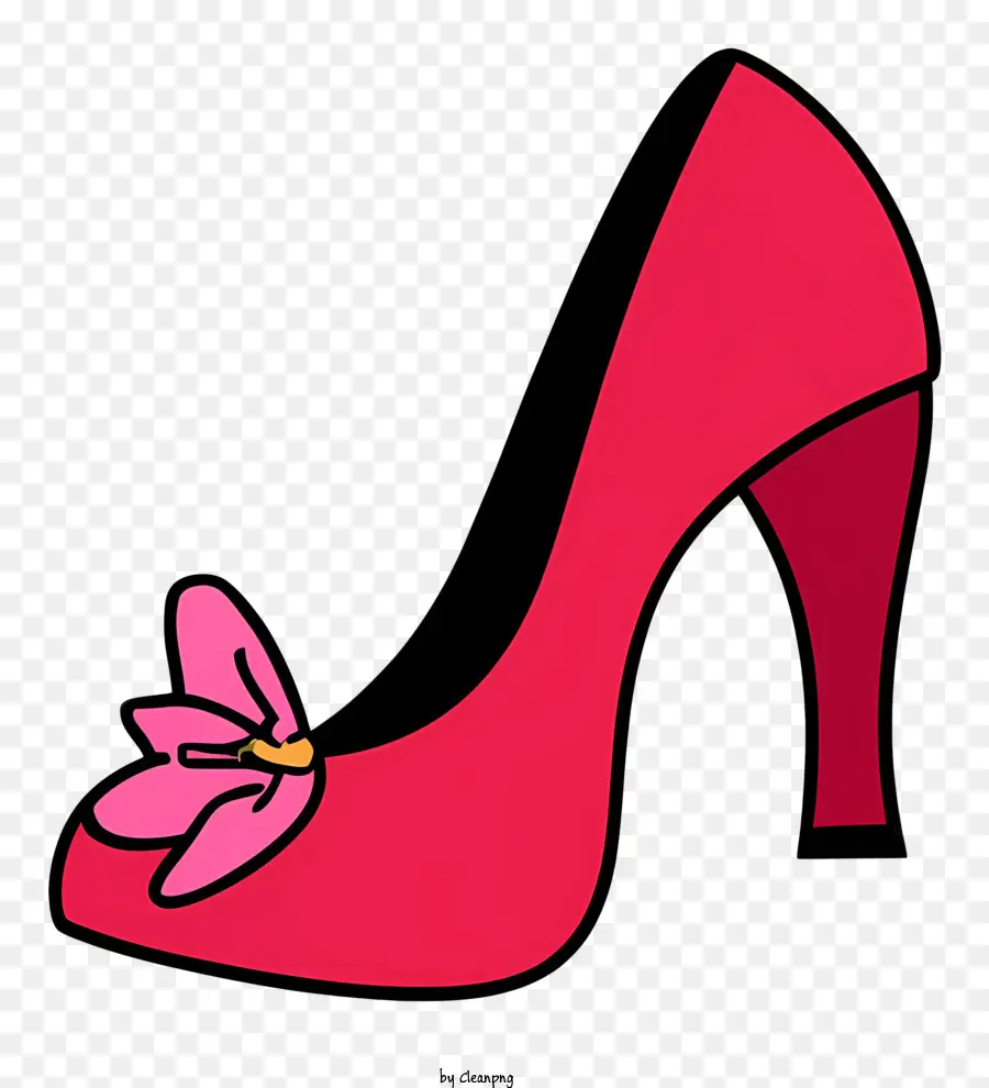 Sapato Vermelho De Salto Alto，Sapato De Flor Rosa PNG