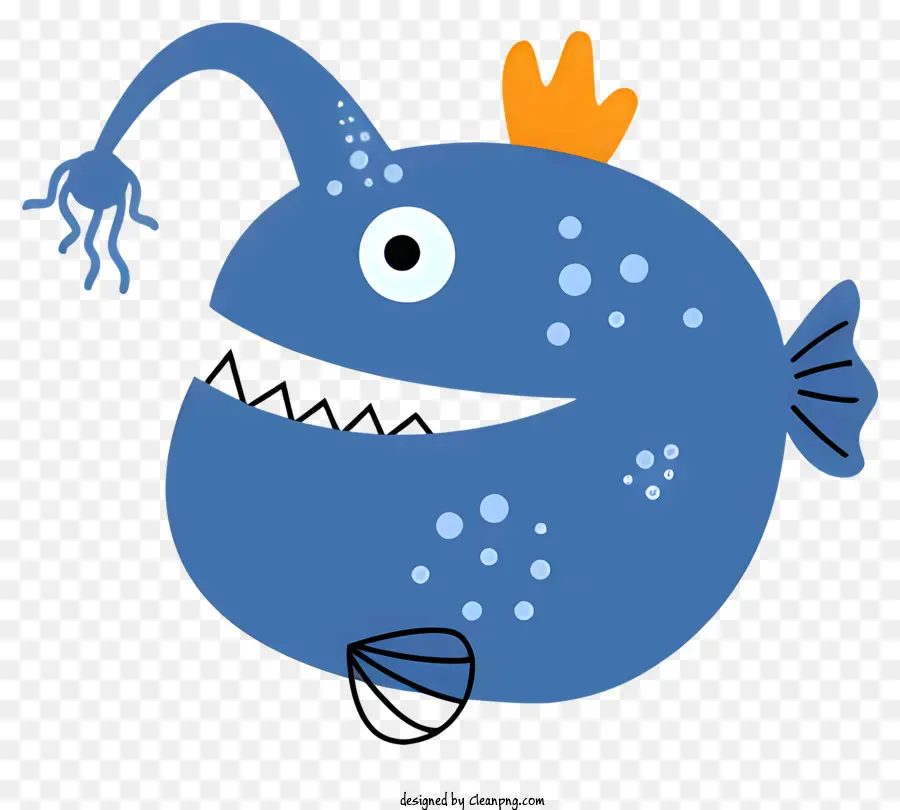 Peixe Azul Pequeno，Coroa PNG