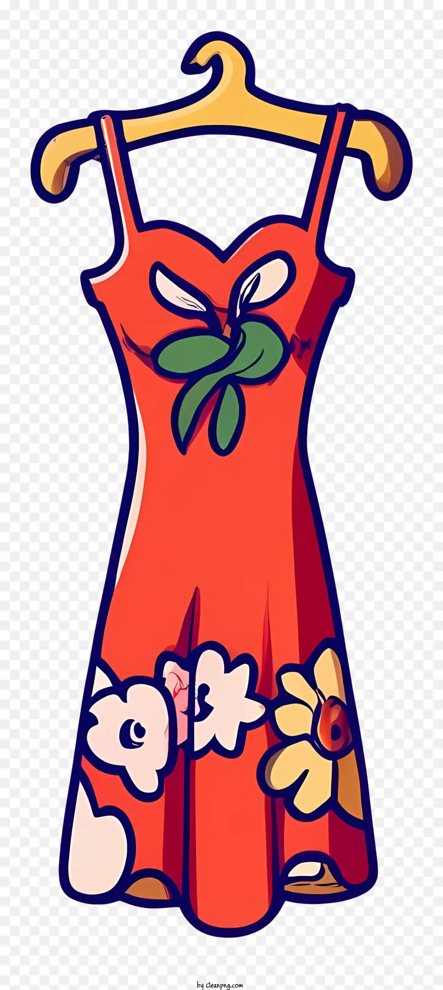 Vestido Laranja，Cabideiro PNG