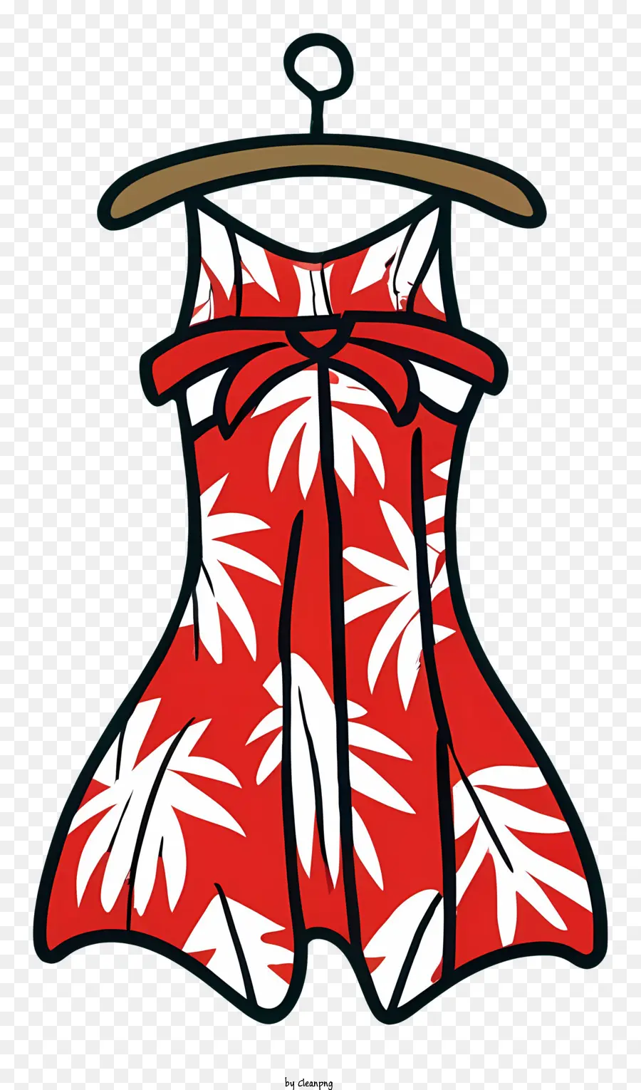 Vestido De Estampa Floral，Vestido Vermelho E Branco PNG