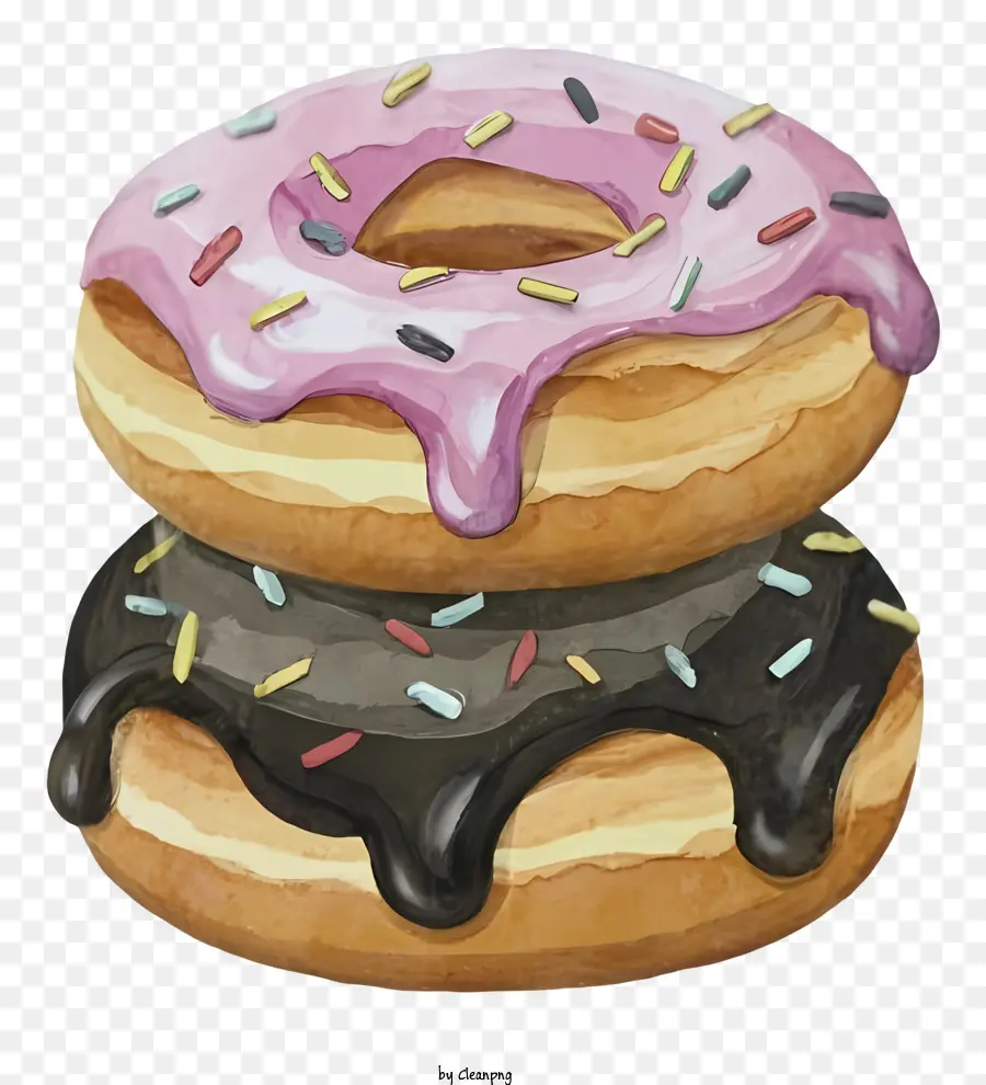 Donuts，Glacê De Chocolate PNG