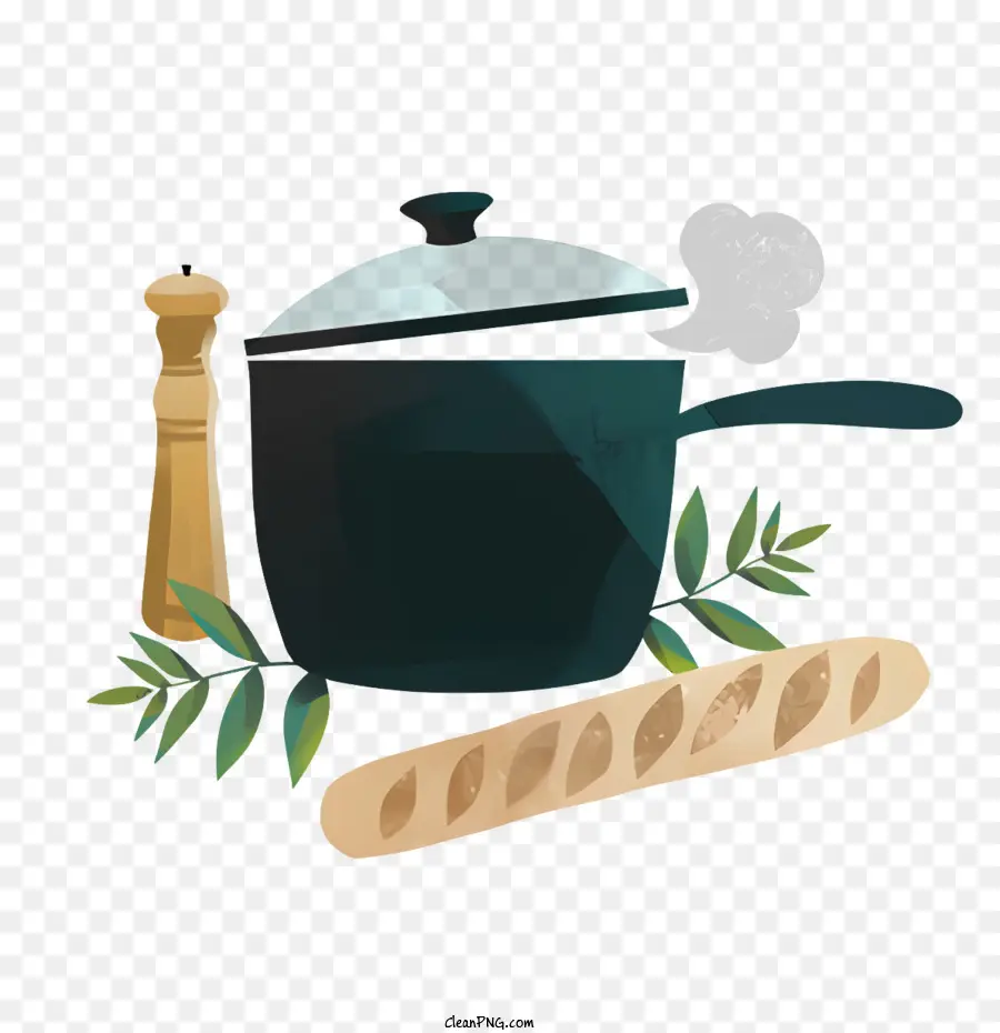 Cartoon Cozinha，Pote PNG