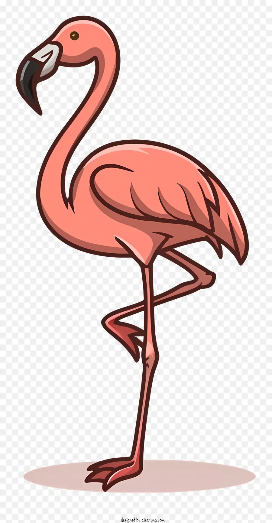 Cor De Rosa Flamingo，De Pé Nas Patas Traseiras PNG
