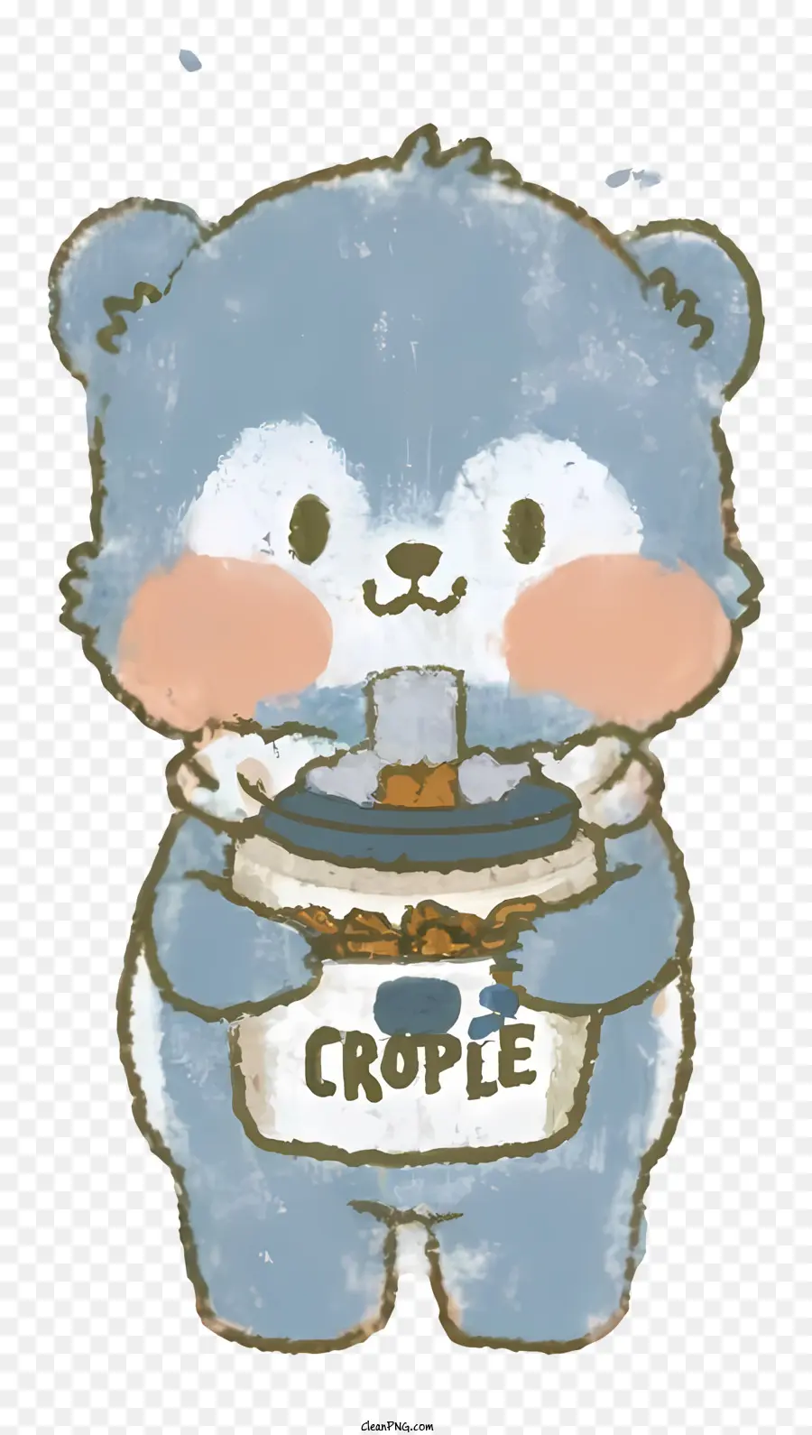 Personagem De Desenho Animado，Urso Azul Pequeno PNG