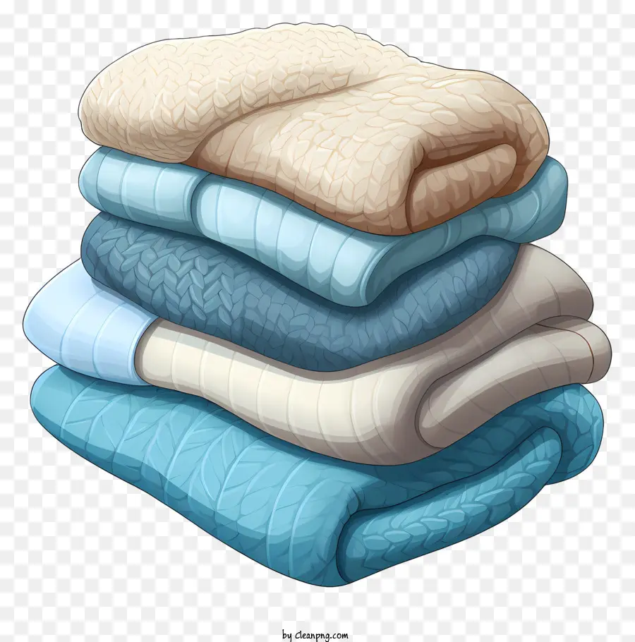 Cobertores Dobrados，Pilha De Cobertores PNG