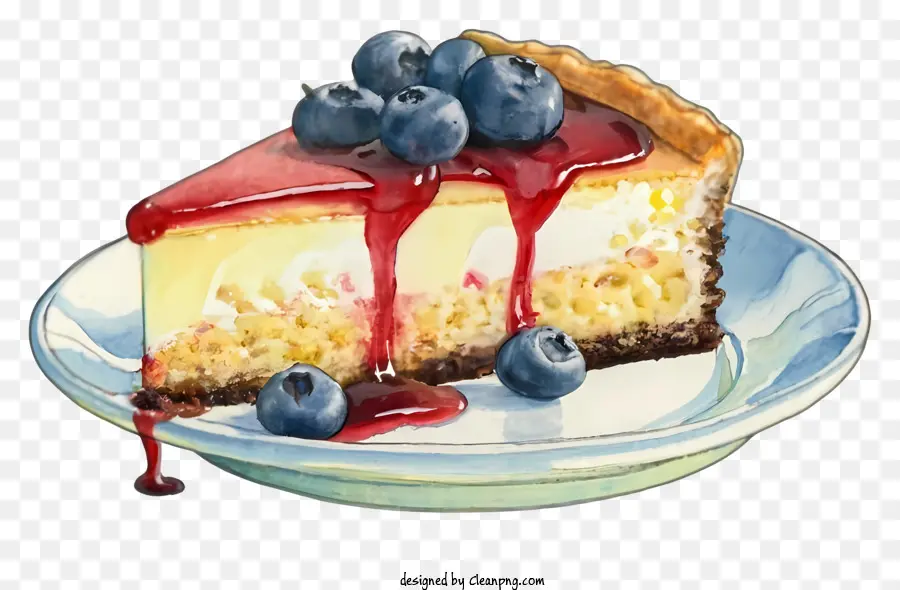 Cheesecake，Molho De Mirtilo PNG
