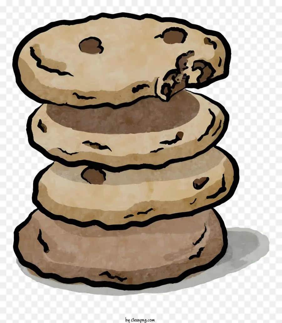 Chocolate Chip Cookies，Receita PNG