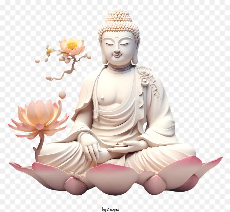 Estátua De Buda，Posição De Lótus PNG