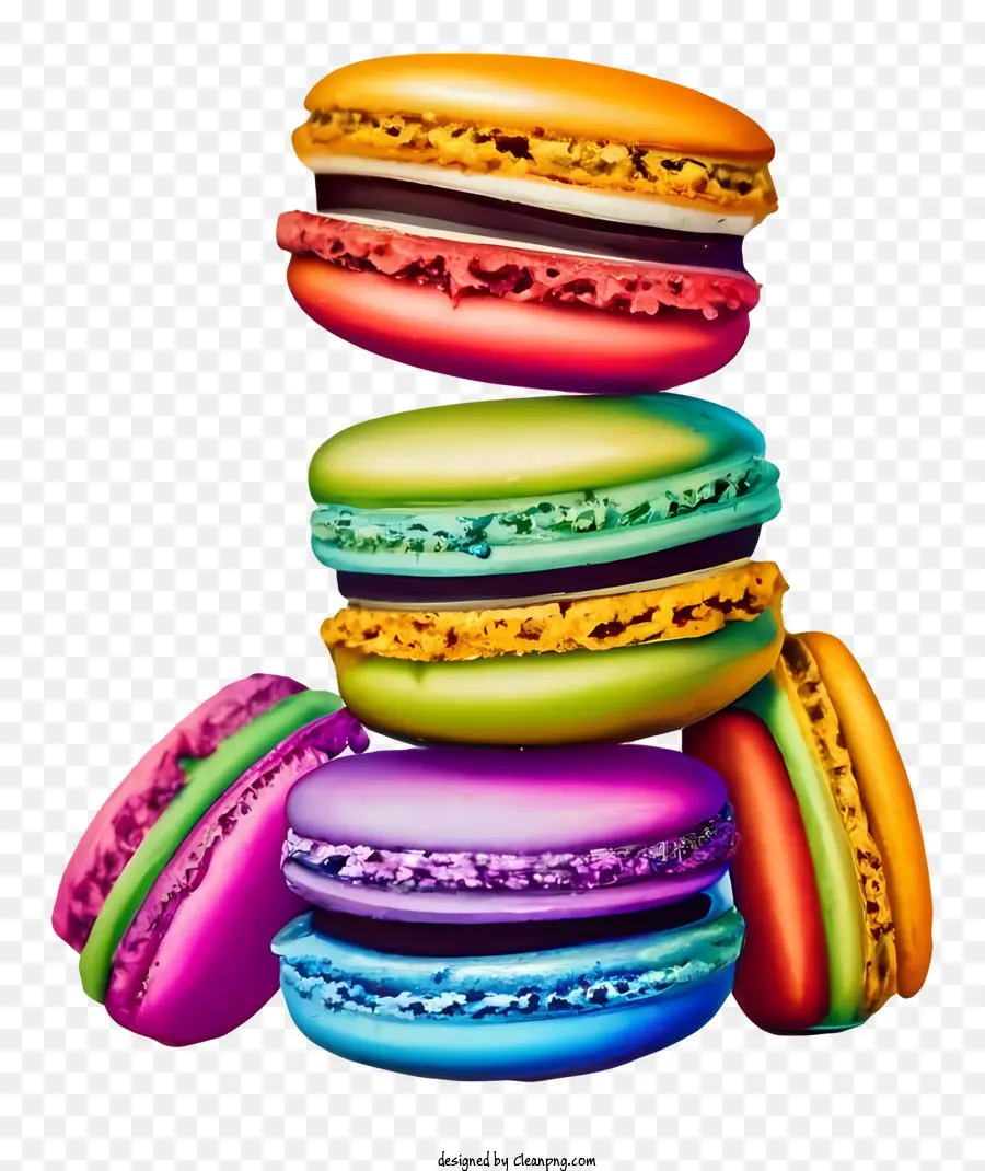 Macarons Coloridos，Arco íris Macarons PNG