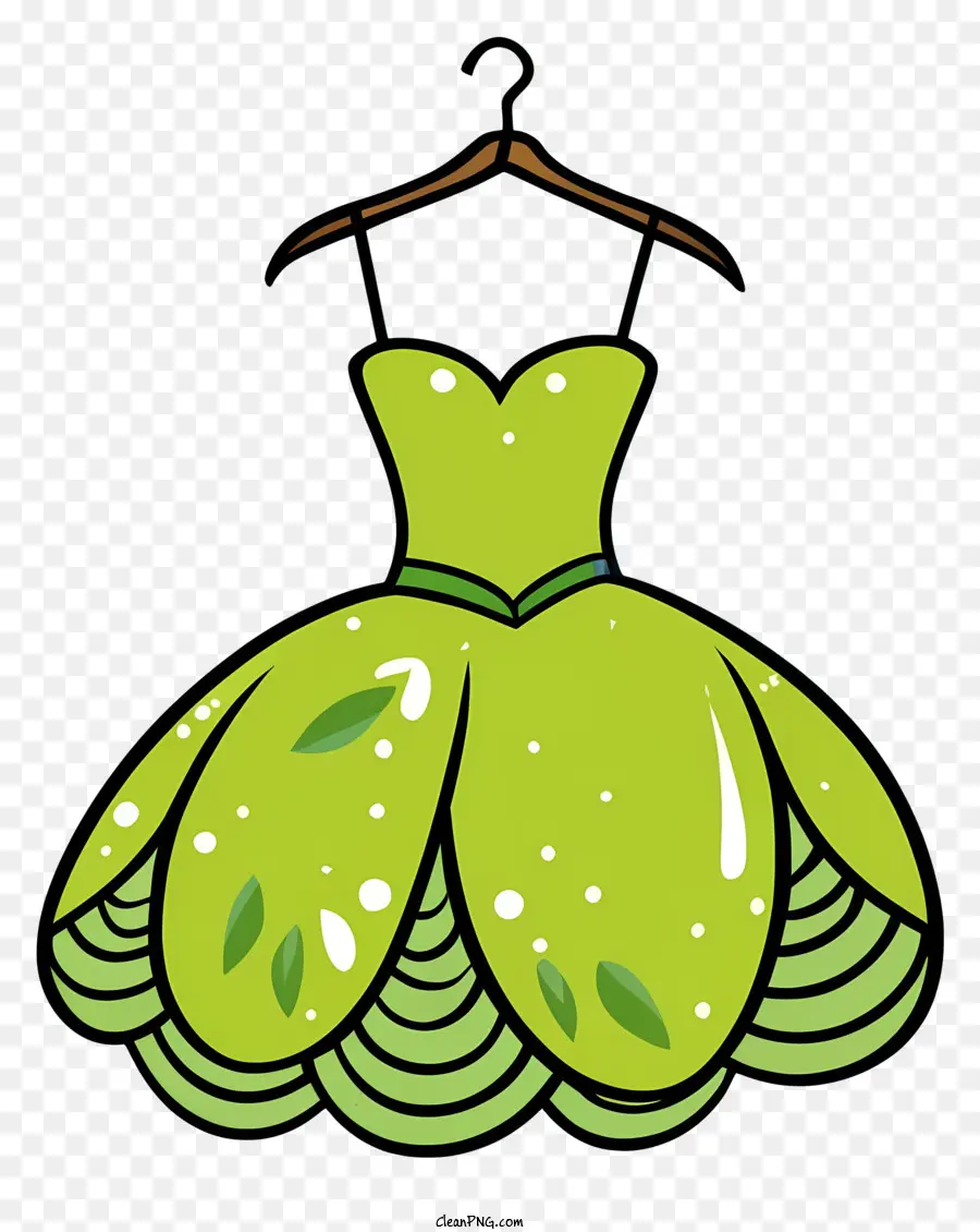 Vestido De Baile Verde，Decote Redondo PNG