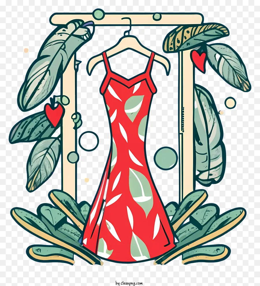 Vestido Vermelho，Vestido Do Cabide PNG