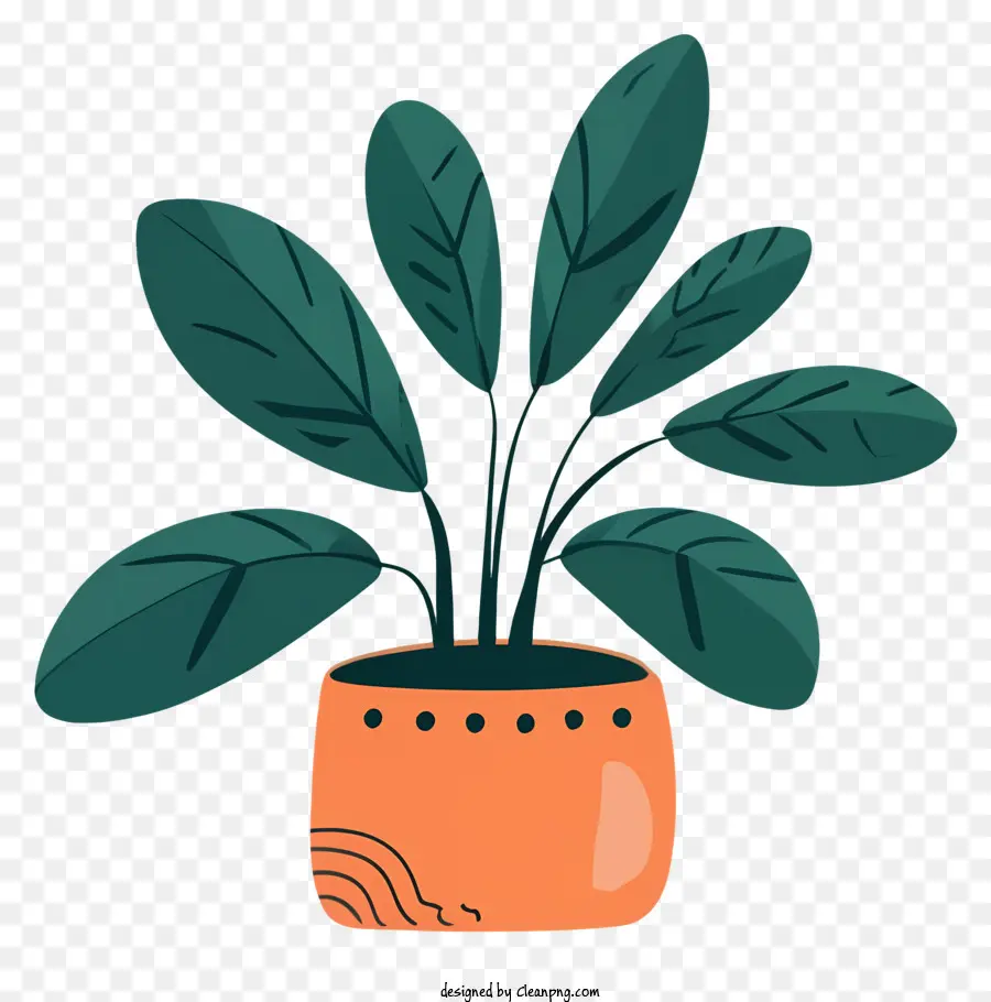Planta De Vaso，Folhas De Palmeira PNG