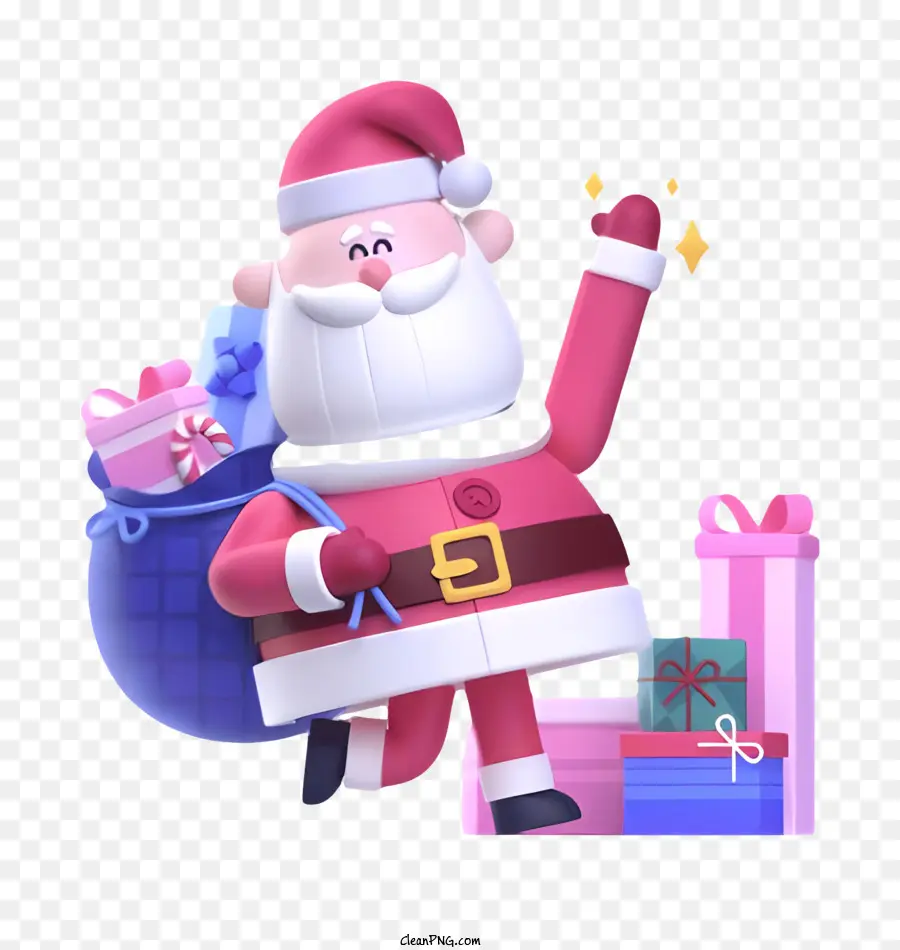 Papai Noel，Desenho Animado Imagem PNG