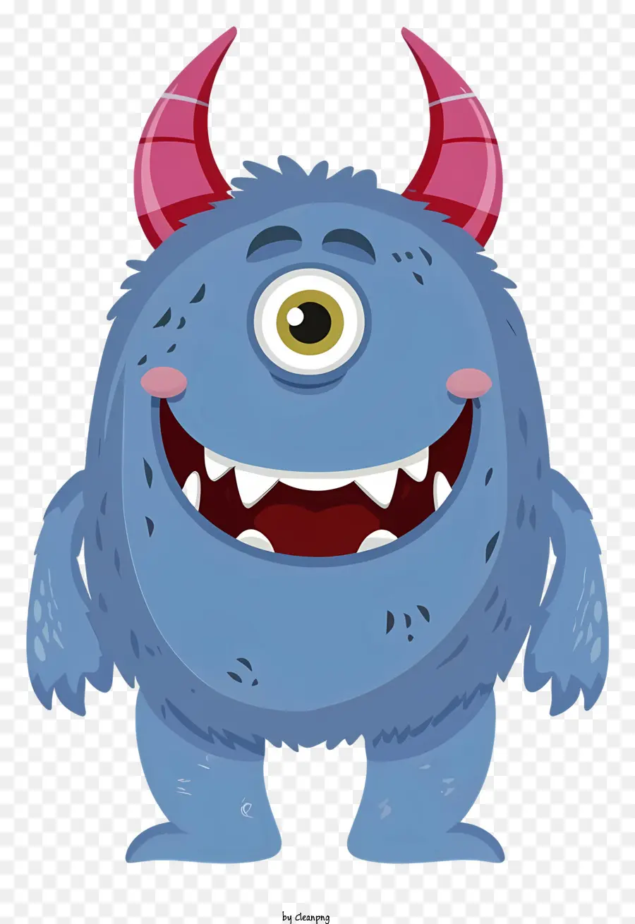 Monstro Azul，Personagem De Desenho Animado PNG