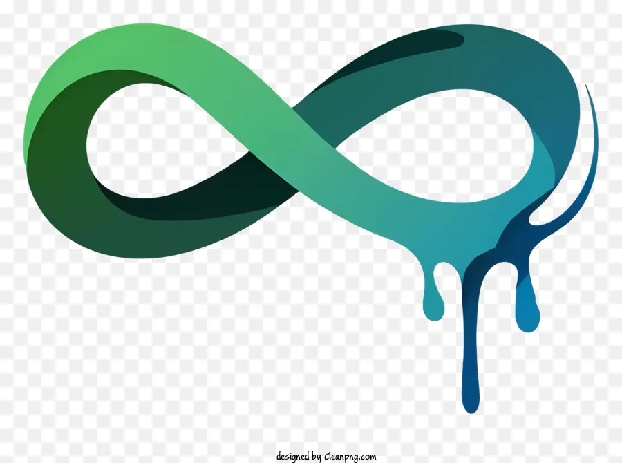 Design Verde E Azul，Símbolo De Loop Infinito PNG