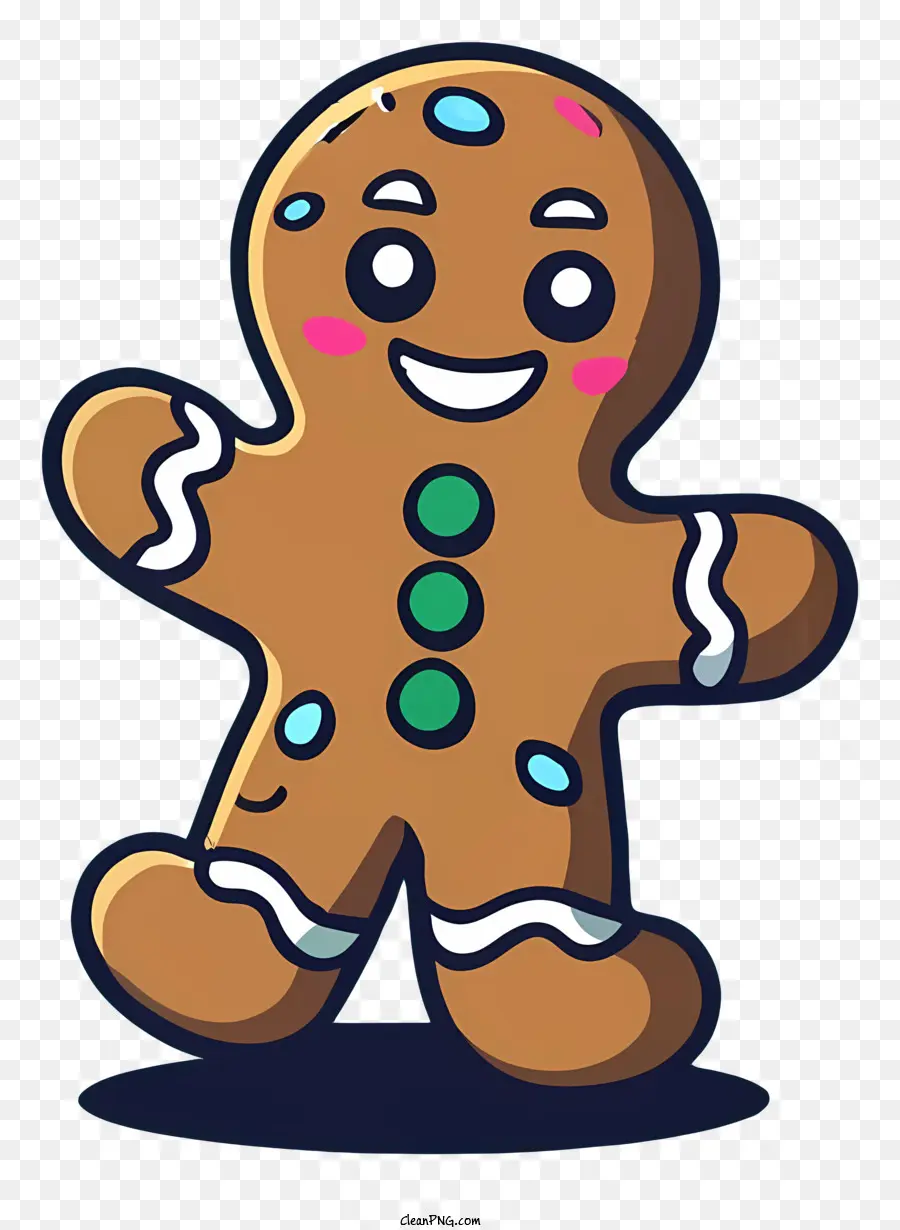 Dos Desenhos Animados Do Homem Gingerbread，Caráter De Desenho Animado Sorridente PNG