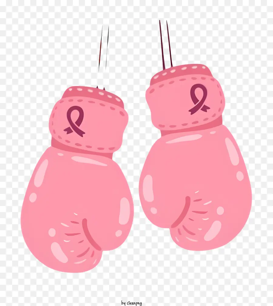 Conscientização Do Câncer De Mama，Luvas De Boxe Rosa PNG