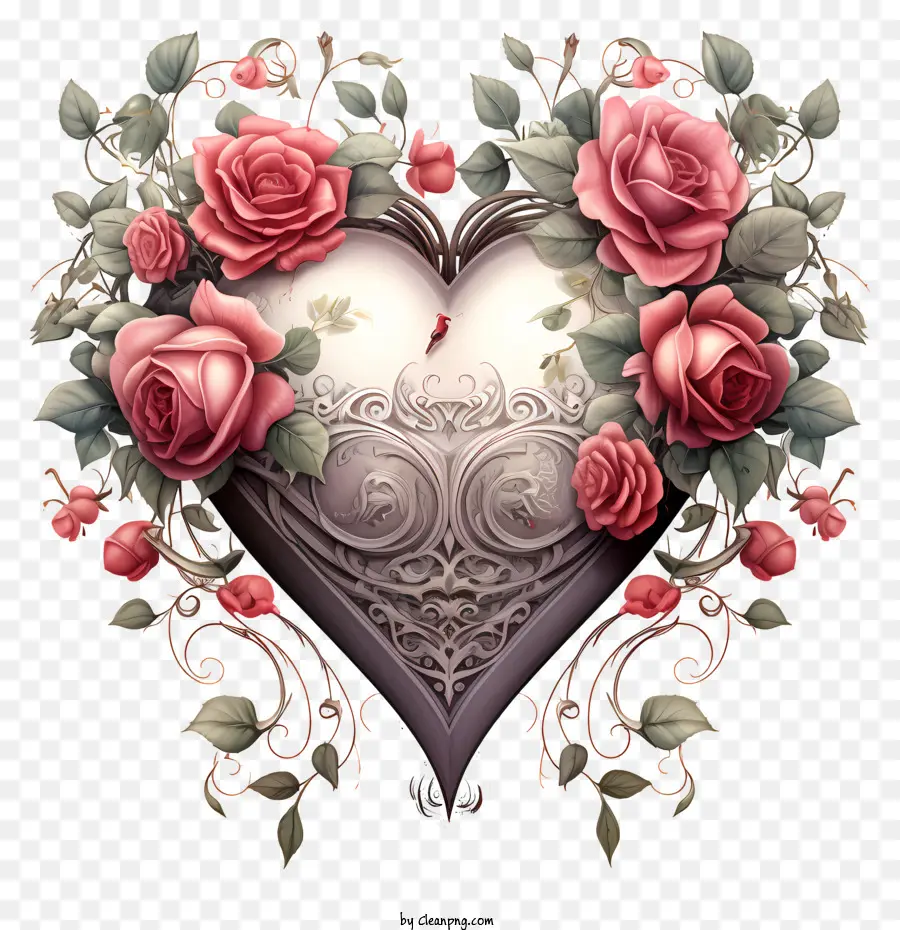 Heartshaped Quadro，Rosas Cor De Rosa PNG