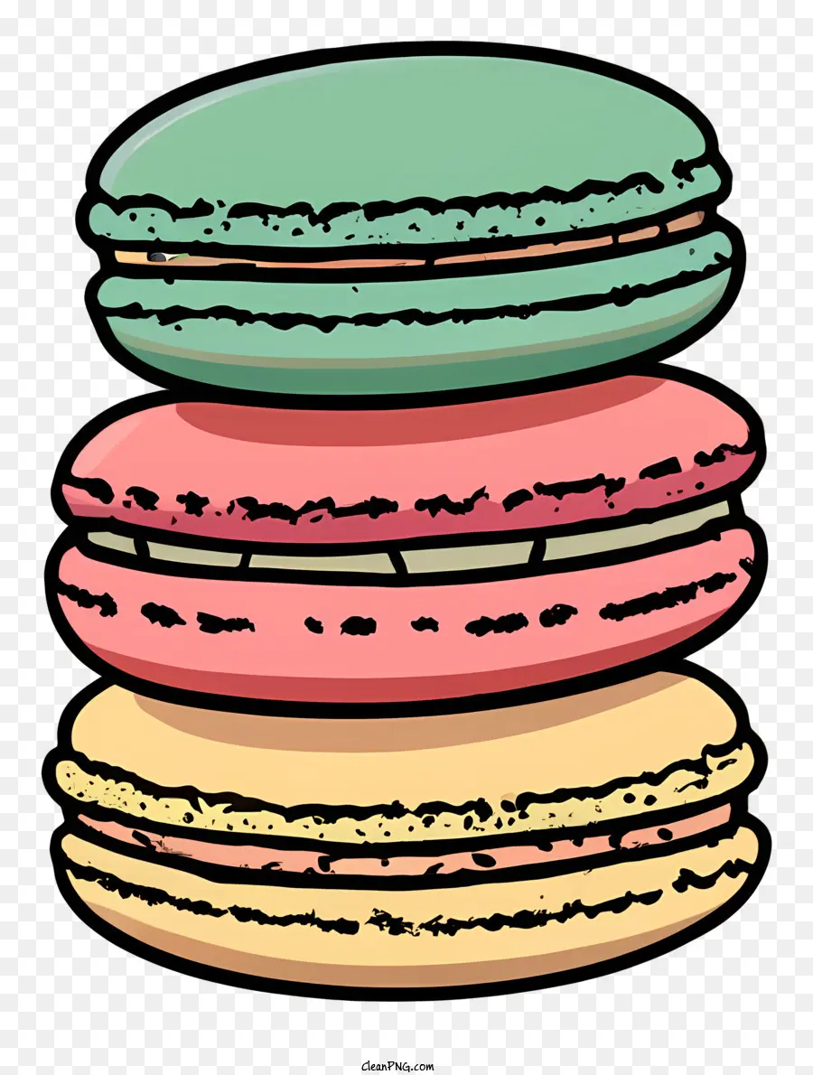 Os Macarons，Desenho Animado Imagem PNG