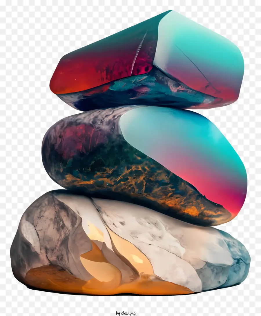 Rochas Empilhadas，Pedras Coloridas PNG