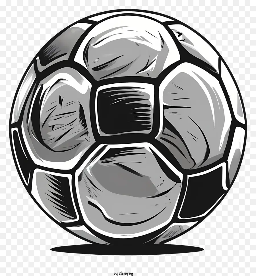 Bola De Futebol，Preto E Branco PNG