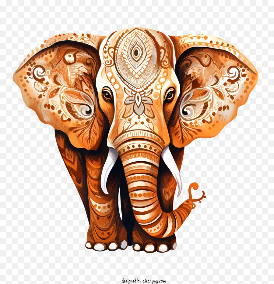 Elefante，Ornamentado PNG